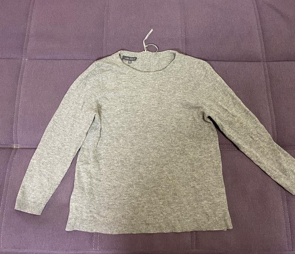 Women Laura Ashley Sweater Grey Wool 36 / S / 44