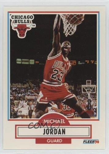 1990-91 Fleer Michael Jordan (Black Line Above Biographical Information) #26 HOF