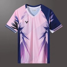 Summer Men's Table Tennis Badminton T-shirt Sports Short Sleeve Tee Top 25-06063