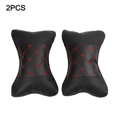 Ergonomische Unterstützung Auto Nackenkissen PU Leder Bezug Atmungsaktiv Vier J