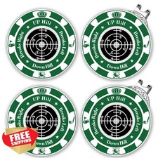 Tsocent Golf Green Reader 4 Pack Ball Marker Hat Clip