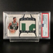 Jayson Tatum 2017-18 Panini Flawless Rookie Game Used Jumbo Patch 1/25 PSA 10