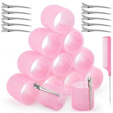 Needbrock Jumbo Hair Curlers 60mm Pink 12Pcs