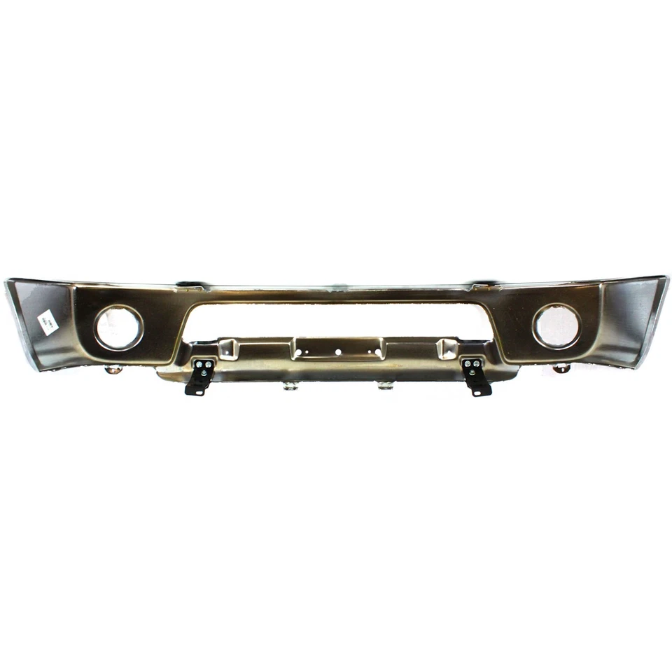 Kit de parachoques para Nissan Frontier 2005-2008 con orificios de luz antiniebla delantero de acero cromado Foto 2 de 4