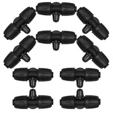 10Pcs Tee Connectors for Drip Irrigation Hose Tubing Fittings