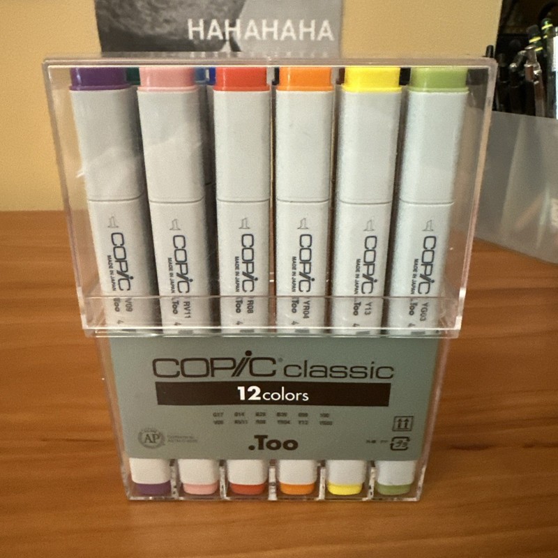 Copic Classic, Alcohol-based Markers, 12pc Set, Basic Slightly Used