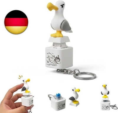 2St Möwe Mine Schlüsselanhänger Quacking mit bunten Lichtern Tastatur KnopfSound