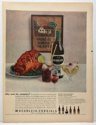 1957 Heublein Cordials Blackberry Flavored Brandy VINTAGE PRINT AD LM57