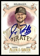 2021 Allen & Ginter Baseball JT Brubaker RC Pittsburgh Pirates #182 Signed