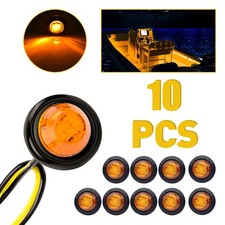 10x Smoked Round Side Marker Lights 34led Bullet Light Truck Trailer Amber