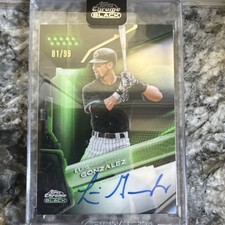 2026  Topps Chrome Black Baseball Luis Gonzalez Autographed Serial Numbered /99