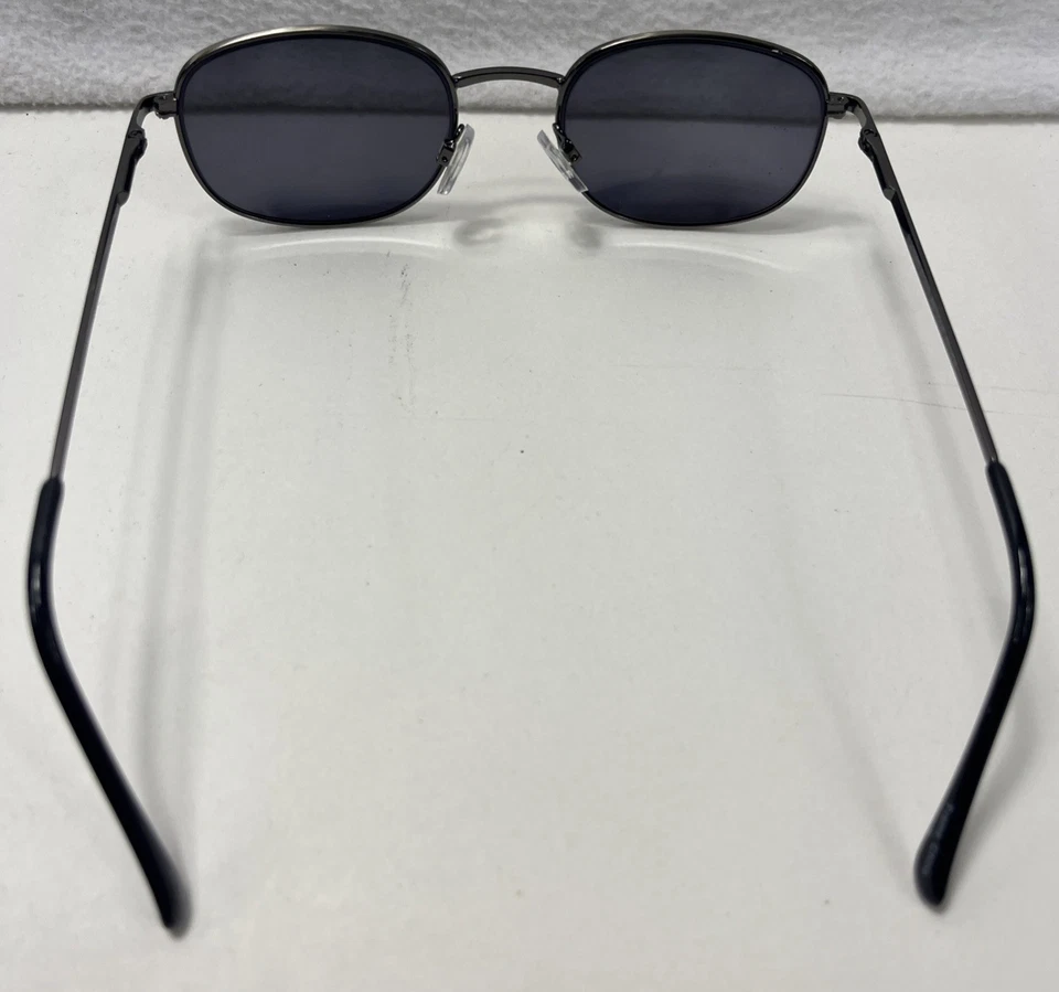 Modern Doug Antique Silver Oval Black Sunglasses 52 20 140 - Image 4 of 4