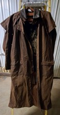 Outback Trading Oilskin Brown Duster Coat Extra Large Ranch Farm Western Jacket
