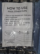 Klipsy do wędek pokrywa basenu. 10-pak. Nowy w opakowaniu. Nigdy nie używana. (A10)