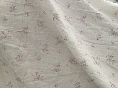 Rachel Ashwell Shabby Chic Couture Rosabelle Linen Fabric by yard Pink on White