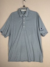Criquet Polo Shirt Mens XL Blue Gray Stripe Beechwood Country Club Golf Top