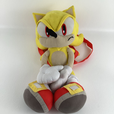 Sega Super Sonic The Hedgehog Character Backpack 22'' Plush Stuffed Animal Toy