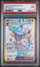 2025 Pokemon Black Star Promo #175 Espeon Ex Pre Premium Figure Coll PSA 9
