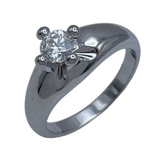 BVLGARI Corona Ring Diamond Pt950 US 4-1/2 4-3/4 P0050329