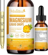 Magnesium Glycinate Liquid Drops 2 Ounce, Improve Sleep,Anxiety Relief
