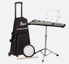 Pearl Xylophone Bell Kit With Carrying Case Practice Pad And Stand NEVER USED
