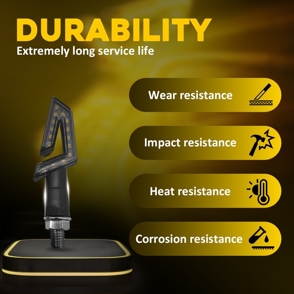 4x Motorcycle Flush Mount Turn Signal Indicator Blinker Smoked Amber LED Light D thumbnail 7