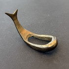 Mid Century CARL AUBOCK STYLE BRASS PIPE REST  Whale Tail Abstract MCM BRUTALIST — photo 4