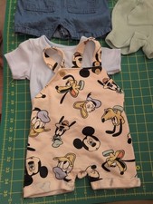 Lot Of Baby Clothes 6-9 Months Disney Carter's Gerber Overalls Bib Mickey Mouse
