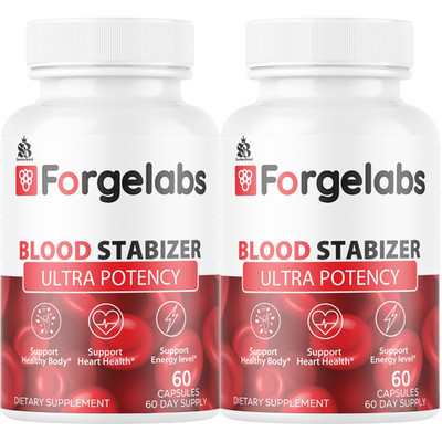 Forge Labs Blood Stabilizer Blood Support Maximum Strength Official- 2 Bottles