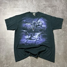 Liquid Blue vintage 2002s t-shirt dragon all over print rare streetwear 90s usa