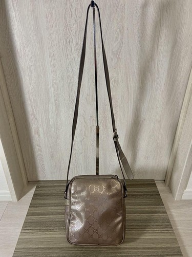 GUCCI 233268.525040 GG Supreme Borsa a tracolla Pelle Grigio Vintage dal Giappone - Foto 3 di 24
