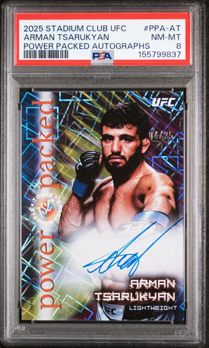Arman Tsarukyan #PPA-AT 2025 Topps Stadium Club Power Packed Autograph card