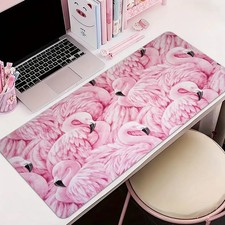 40 90cm Oversized Gaming Mouse Pad, Pink Flamingo Large Gaming Mouse Pad Non-Sli