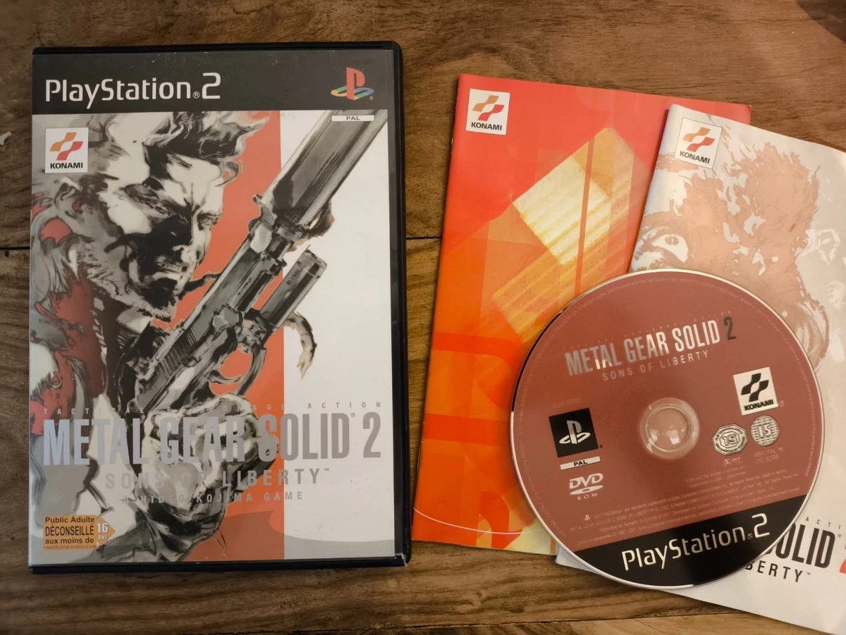 METAL GEAR SOLID 2 SONS OF LIBERTY + DVD - SONY PLAYSTATION 2 - JEU PS2
