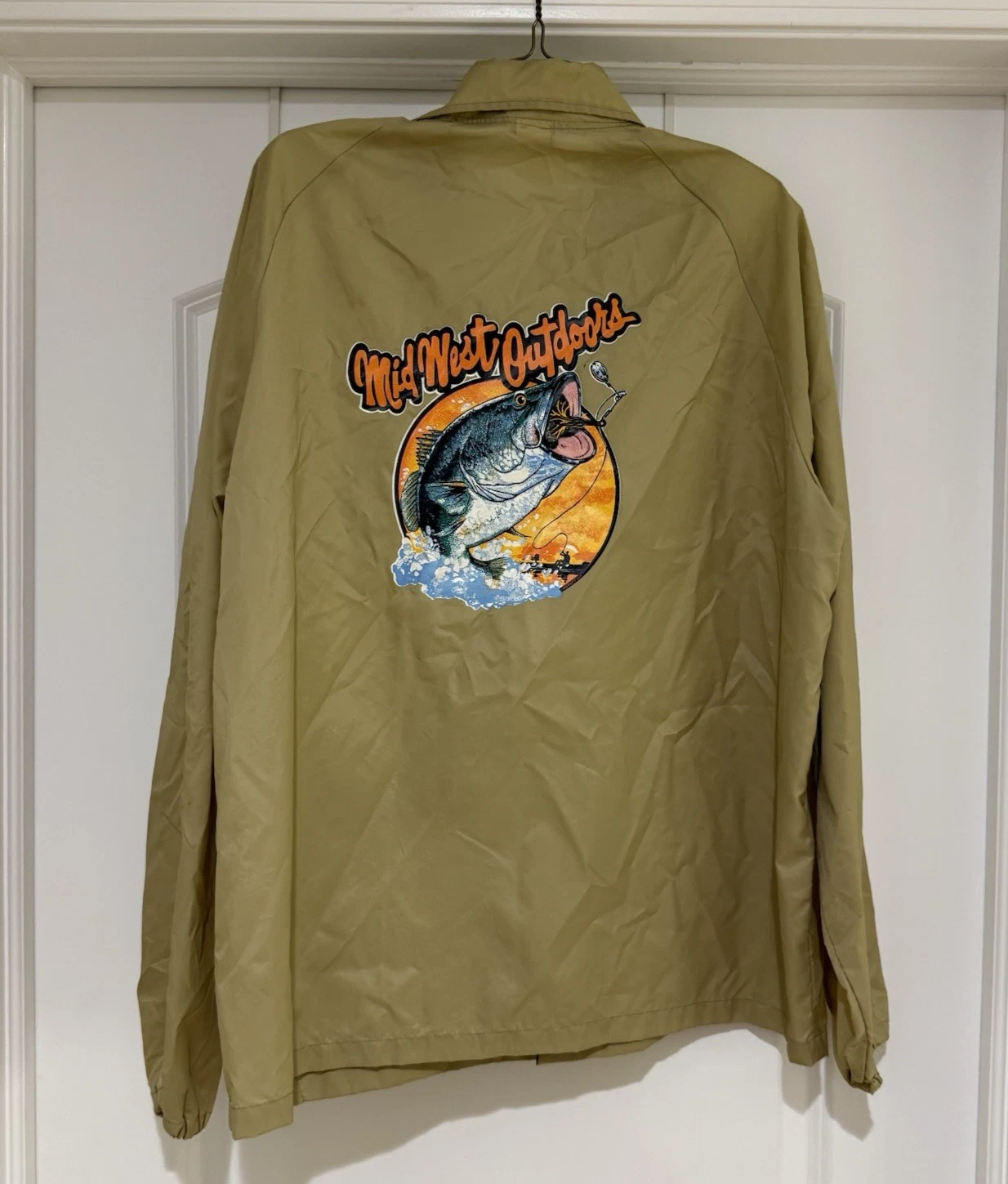 Vintage MidWest Outdoors Fishing Jacket K-Studio Large St. Louis MO USA Bass