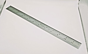 L. S. Starrett Co. 12in. C303SR Tempered Rule - Scales 64th, 32nd, 1/10, 1/50th