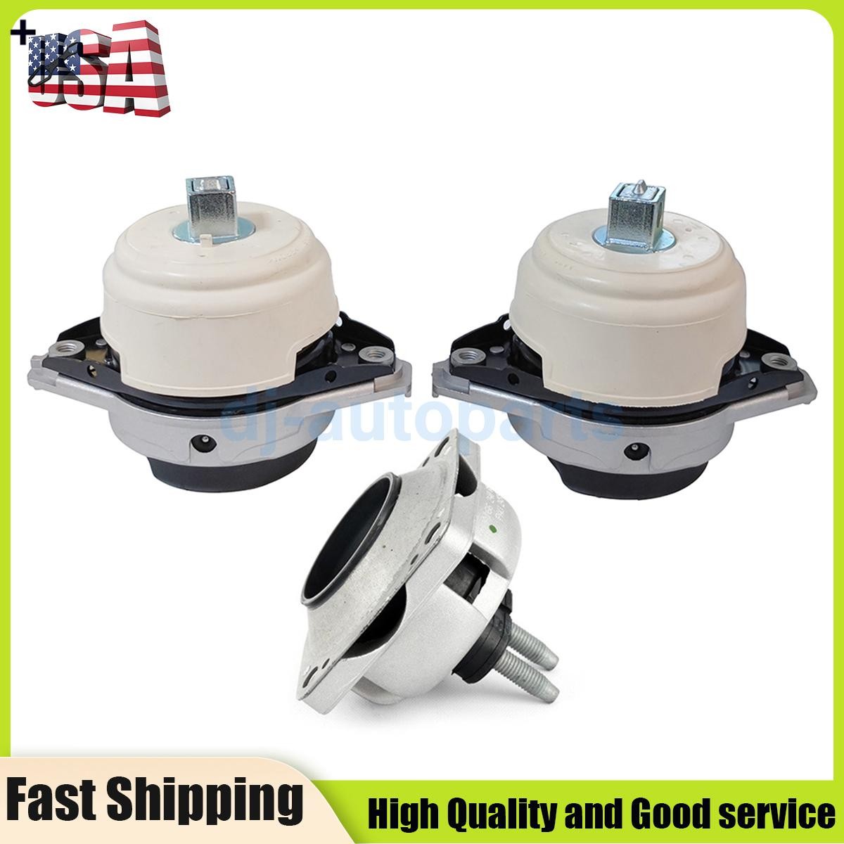 3pcs Transmission+Engine Motor Mount Mounts Kit For Benz W166 ML550 GL450 GLS550