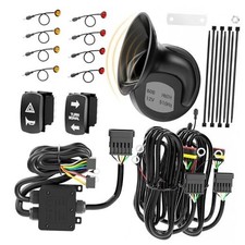 UTV Turn Signal Kit with Horn, Rocker Switch  Emergency Flasher, Pre