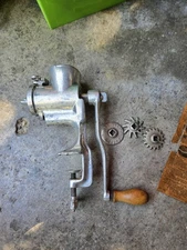Russwin No 0 Vintage Food Cutter Meat Grinder with Hand Crank