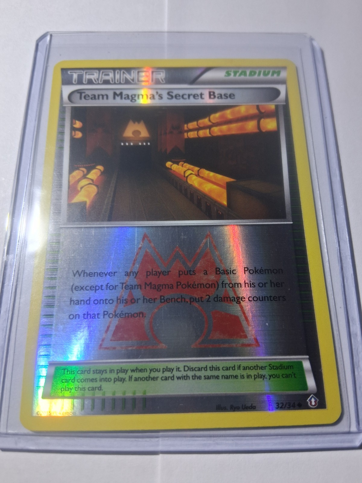 Team Magma's Secret Base Reverse Holo Card 32/34 Double Crisis Pokémon TCG