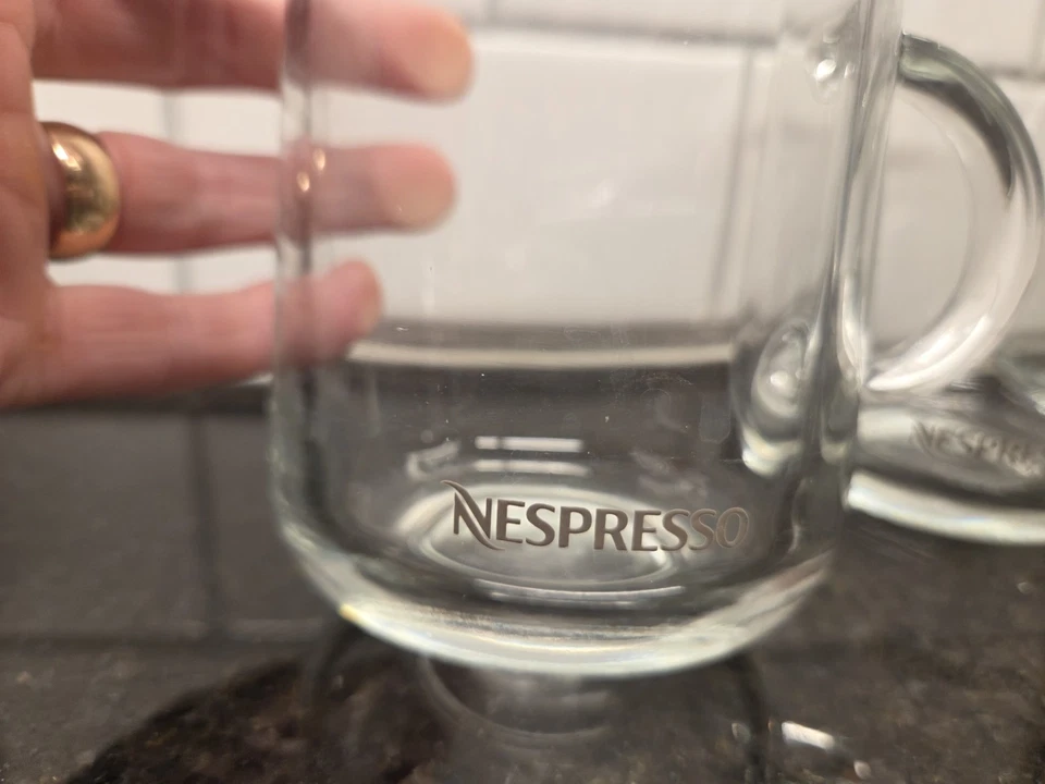 Nespresso закаленное стекло лот из 3 кофе Vertuo чашки Константин GRCIC - Изображение 3 из 4