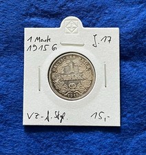 Kaiserreich 1 Mark 1915 G, J. 17, vz - fast Stgl.