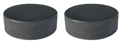 A&R Sports Official Ice Hockey Puck, 6 oz. - Black (2-Pack)