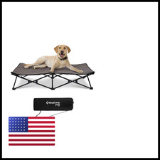 Kingcamp Elevated Dog Bed - Dog Cot For Outdoor Travel Washable Mesh
