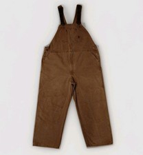 Carhartt Duck Bib Overalls Mens 48x29 R08 DKB Double Knee Workwear Carpenter EUC