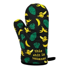 This  Is Bananas Oven Mitt Funny Crazy Nuts Fruit Parody Novelty Kitchen Pot