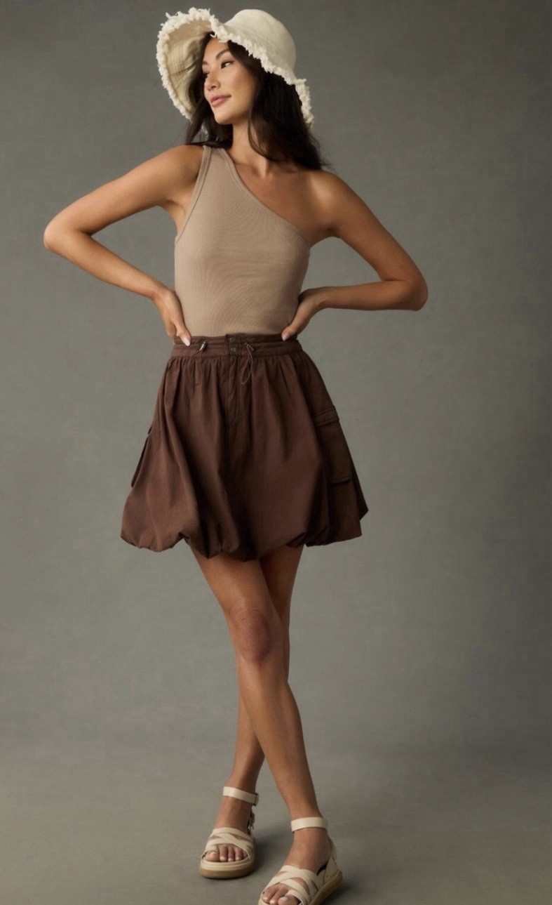 Anthropologie Pilcro Parachute Cargo Mini Skirt Sz 6 Women Casual High-Rise