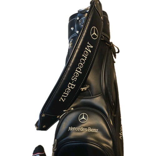 Mercedes-Benz Stand Golf Club Bag Caddy con Cover Borsa in Pelle Ottime Condizioni - Foto 14 di 18