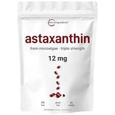 2PK Astaxanthin 12mg Antioxidant Softgels 120ct Immune Support