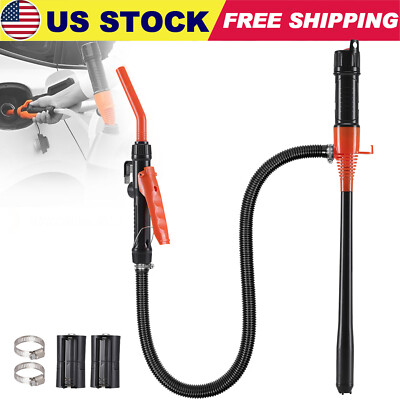 Battery Powered Electric Fuel Transfer Siphon Pump Gas Oil Water Liquid 2.4 GPM